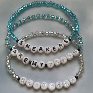 Sneakers Are My Glass Slipper Disney Run Marathon Inspired Bracelets